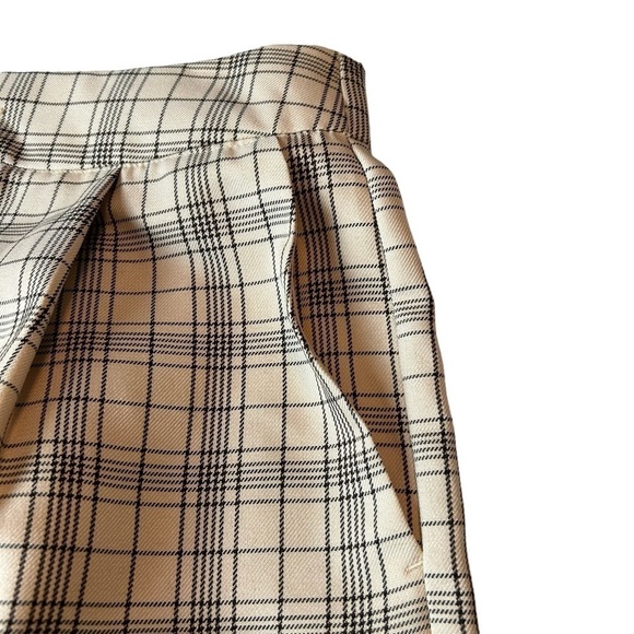 Stradivarius High Rise Wide Leg Plaid Pants Trousers Sz. US 12 - Picture 11 of 15